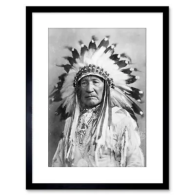 £14.99 • Buy Photo Native American Indian Mountain Chief Framed Art Print 9x7 Inch