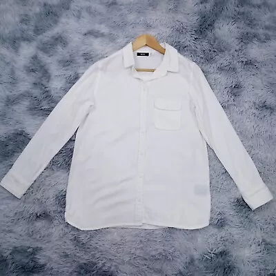 $24.95 • Buy BDG Urban Outfitters Womens Button Up Top [M] White Flannel Oversized Fit