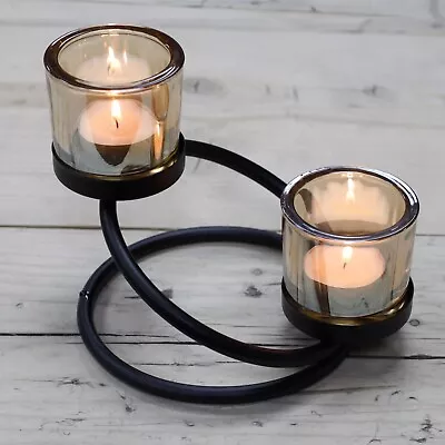 Centre Piece Table Decorations Iron Votive Candle Holder - 2 Cup Double Step • £11.99