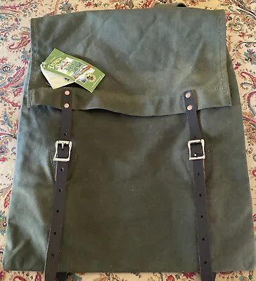 $89.95 • Buy Vintage Duluth Pack Leather & Canvas Backpack Utility Sack #51 Green - NOS