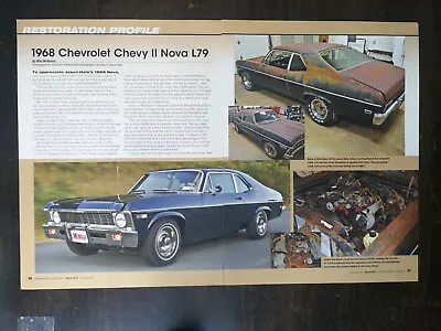 1968 Chevrolet Chevy II Nova L79 6-Page Original Color Article - 622 • $6.99