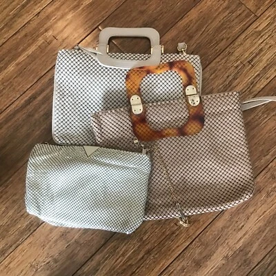 $12 • Buy Vintage  Beaded Metal Mesh Handbag  Purse LOT Of 3