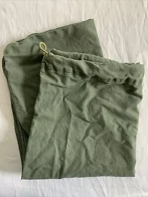 Vintage US Military Green Canvas Drawstring Duffle Bag 32” X 23” • $11