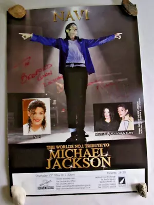 SIGNED Navi Michael Jackson Tribute POSTER Live Bedford Corn Exchange Original • £32.25