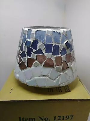 Mosaic Breeze Candle Shade Home Interiors Glass Tile Shade New Open Box 12197 • $9.49