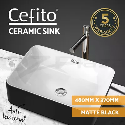 Cefito Ceramic Bathroom Basin Vanity Sink Oval Above Counter Top Mount Bowl • $63.95