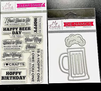 My Favorite Things Clear Stamp & Die Set Here’s To You & Frosty Beer Mug • $9.99