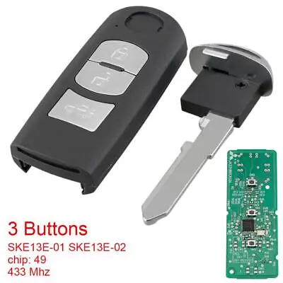 433MHz Keyless Smart Remote Car Key Fob ID49 Chip Fit For Mazda 3 CX-5 2015-2018 • $19.61