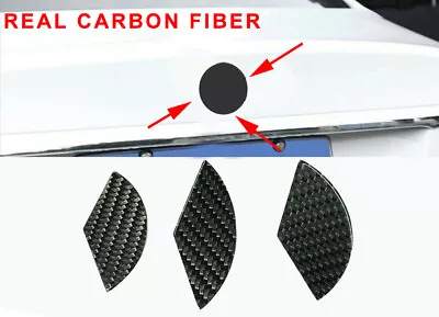 REAL CARBON FIBER TRUNK EMBLEM INSERT STICKER Fits 86-95 W124 320E 500E 300E • $25.50