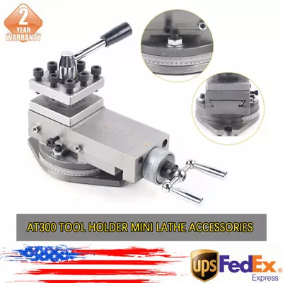 Metal Lathe Machine Tool Holder 80mm Universal AT300 Lathe Tool Post Assembly • $116.85