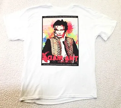 $18.95 • Buy Adam Ant Music Men's Short Sleeve T-Shirt White LARGE Gildan