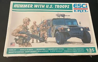 NEW Sealed 1:35 Scale Hummer With U.S. Troops Vehicle Model Kit ESCI/ERTL 5016 • $19