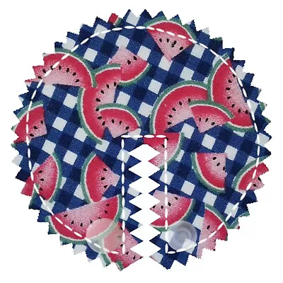 G-tube Pads Mic-key Button Feeding Tube Pads.. Watermellons On Blue Gingham • $2.25