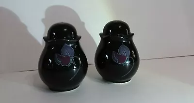 Mikasa RONDO TANGO EJ702 - SALT & PEPPER Shaker Set  Black Lavender -Japan • $14.98