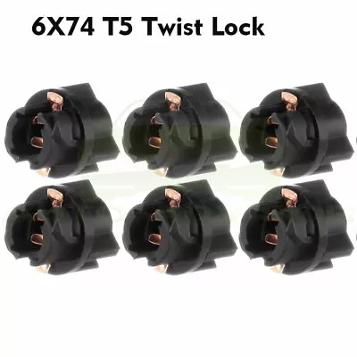 6Pcs T5 17 2721 Wedge Bulb Sockets Twist Lock Holder For Instrument Panel Gauges • $8.44