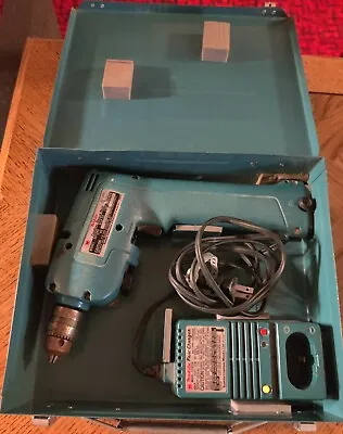 Vintage MAKITA 6012HD Cordless Drill DC9100 Charger &  1 Battery. Not Working • $24