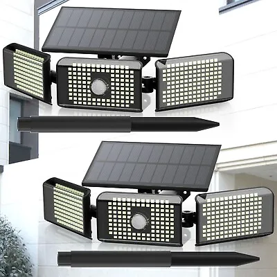 2pack Solar Motion Sensor Light Bright  Flood Garden Outdoor Street Wall Lamp • $35.98