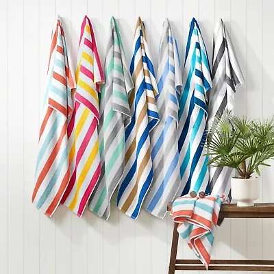 4 Pack Of Cabo Cabana Beach Towels 30x70 Extra Large Striped RingSpun Cotton • $43.99