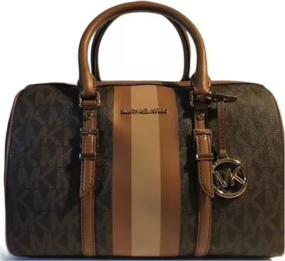 Michael Kors Bedford Legacy Medium Duffle Satchel- Brown/ Luggage • $154.99