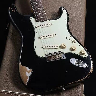 Fender Custom Shop 1960 Stratocaster Relic Black Matching Head • $9549.08