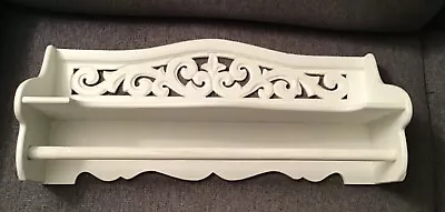 Vintage Distressed White Wood Wall Shelf About 23 Inches In Length Philippines  • $24.99