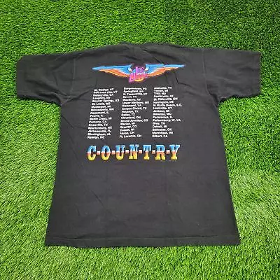 Vintage Joe-Diffie Local-Crew Concert Shirt XL-Short 23x29 Black Country Music • $38.77