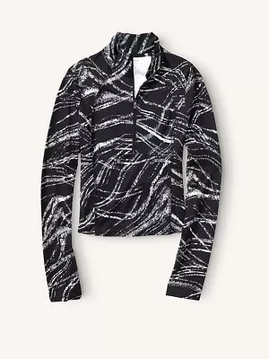 Victoria's Secret PINK Ultimate Half-Zip Jacket Reflective Marble S M L XL Black • $20.95