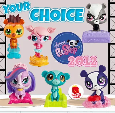 McDonald's 2012 LITTLEST PET SHOP Tiny Animal FIGURE LPS Hasbro  YOUR Toy CHOICE • $4