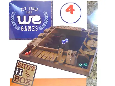 4 Player Shut The Box Game By RNK Gaming NIB • $28