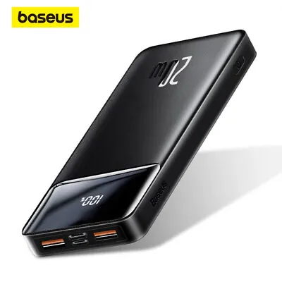 $35.99 • Buy Baseus Power Bank 10000mAh 30000mAh 15W 20W Fast Charging External Battery LED
