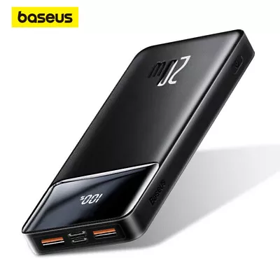 Baseus Power Bank 10000mAh 30000mAh 15W 20W Fast Charging External Battery LED • $45.04