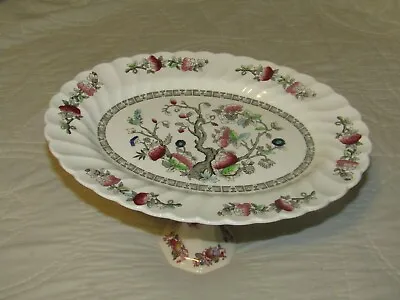 MASON'S Fruit Basket  OVAL Plate Platter Scalloped On Pedestal 1800's RARE. • $29.99