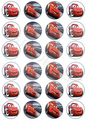 £4.50 • Buy Cars With Lightning McQueen Edible Cup Cake Cupcake Toppers Disney Pixar