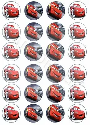 Cars With Lightning McQueen Edible Cup Cake Cupcake Toppers Disney Pixar • £4.50