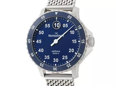 Wrist Watch MEISTERSINGER Salthora Meta SAMX908 Men's Analog Blue USED • $1594.95