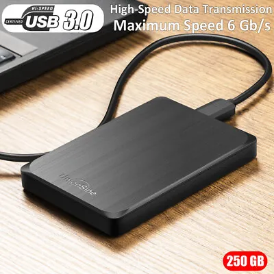 External Hard Drive USB 3.0 250GBplug-and-play Storage For Laptop PC Notebook • £11.39