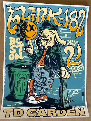 AUTHENTIC Blink-182 Poster Boston MA TD Garden May 21 2023 AP S/N #/50 Limited • $124.99