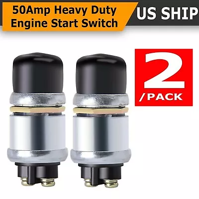 2 Pack 50A 12V Waterproof Car Boat Switch Horn Engine Push Buttons Start Starter • $5.95