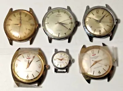 6 Vintage Waltham 17j Watches Lot  Head Only For Parts/Repair- 5 Mens & 1 Womens • $49.99