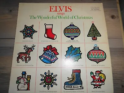 Vintage Elvis Presley Sings The Wonderful World Of Christmas Lp Rca Anl1-1936 • $7.49