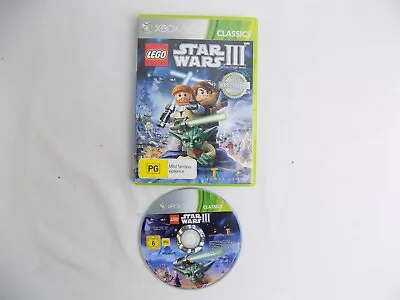 Mint Disc Xbox 360 Lego Star Wars III 3 The Clone Wars - No Manual Free Postage • $14.32