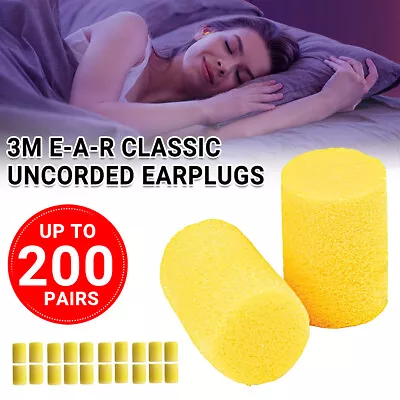 3M EAR Classic Earplugs 312-1201 NRR29 4 Class Bulk 5-200 Pairs Safety Noise AU • $6.68