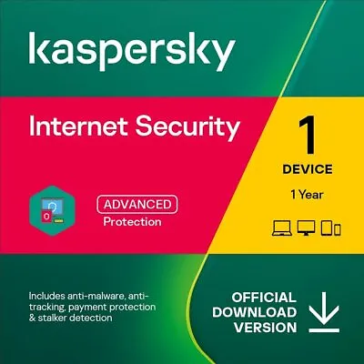 Kaspersky Internet Security 2024 1 3 5 Or 10 PC Devices 1 / 2 Year UK & EU • £22.99