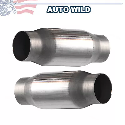 Pair 3 Inch Universal High Flow Performance Catalytic Converter 410300 • $44.05