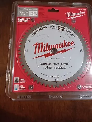 $30 • Buy Milwaukee 7-1/4 Aluminum Metal Cutting Carbide Circular Saw Blade 56t 48-40-4335