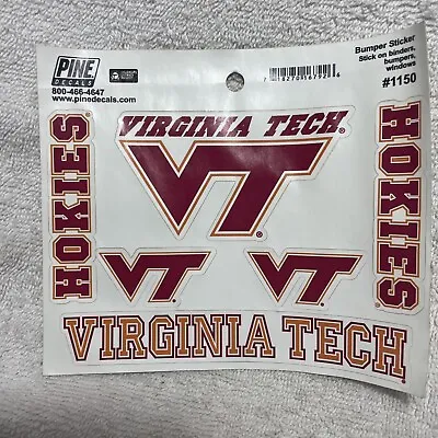 Virginia Tech Hokies Decals 6- 2” To 6”  #G • $3.95