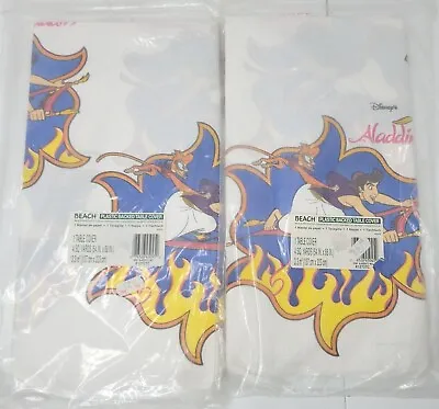 2x VTG Disney Aladdin Plastic Backed Table Cover 54 X96  Magic Carpet Abu NEW • £6.71