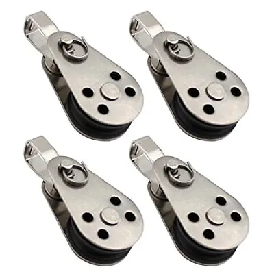 4 Pack Stainless Steel Marine Pulley Rope Runner For Sail Boats Yachts Ship • $15.39