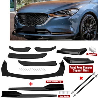 $39.99 • Buy For Mazda 2 3 6 Front Rear Bumper Lip Spoiler Splitter/ Body Kit Side Skirt