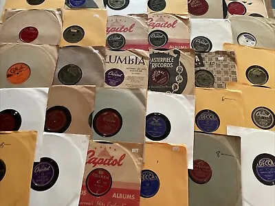 Lot Of 10 78 Rpm 10  Vinyl Records (shellac Phonograph) Mixed Genre All Sleeved • $29.99